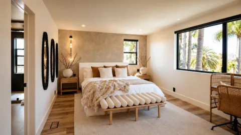 Modern wardrobe and bedroom interior design showcase